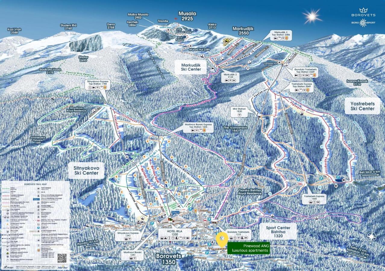 Pinewood Ang Luxurious Apartment A32 Borovets Bagian luar foto